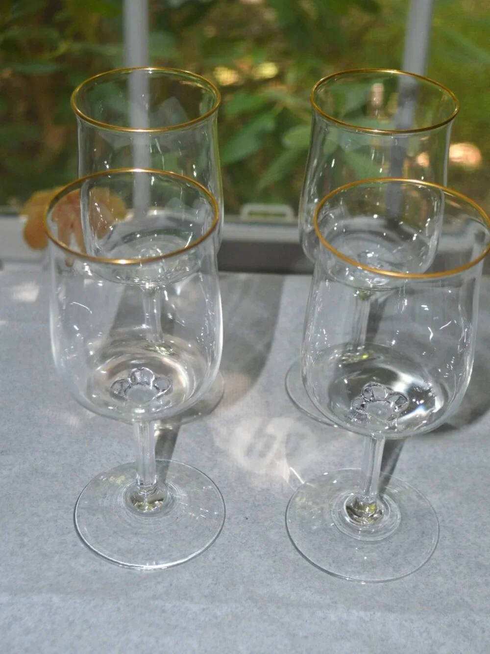 LENOX ~ White Wine Glasses, set of 4 ~ Vintage Era